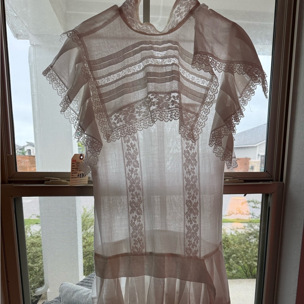 Gunne Sax Lace Drop Waist Dress